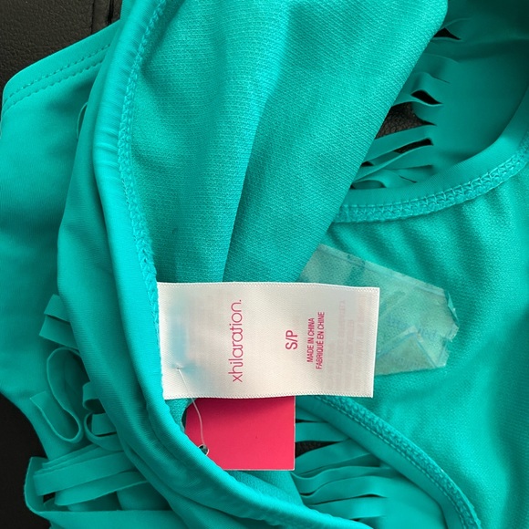 NWT Xhilaration Teal CrissCross Strapless Bathing Suit bottoms - Picture 4 of 5